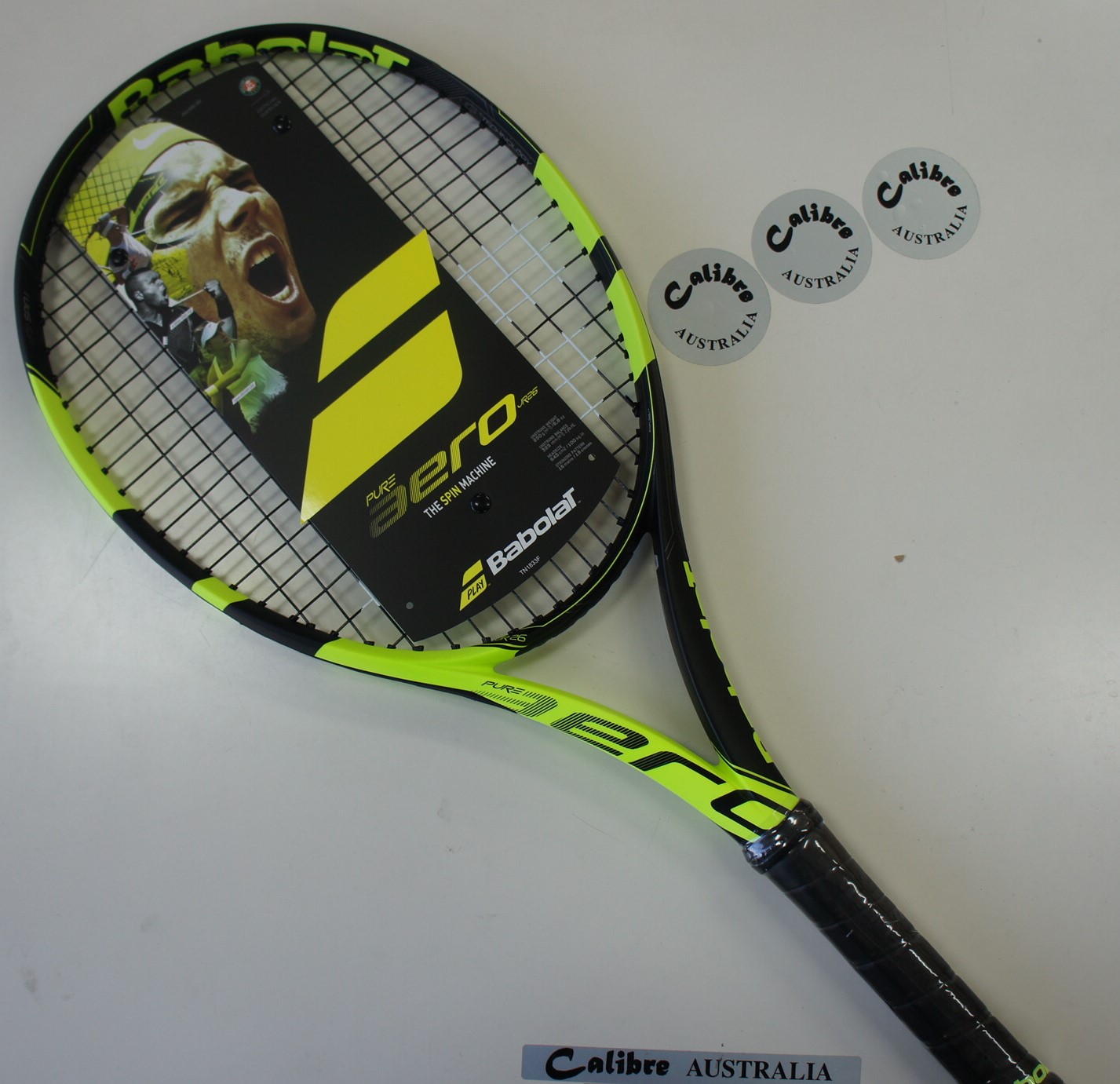 BABOLAT PURE AERO JR 26 Tennis Racquet, Grip 0 (4"), STRUNG, Calibre